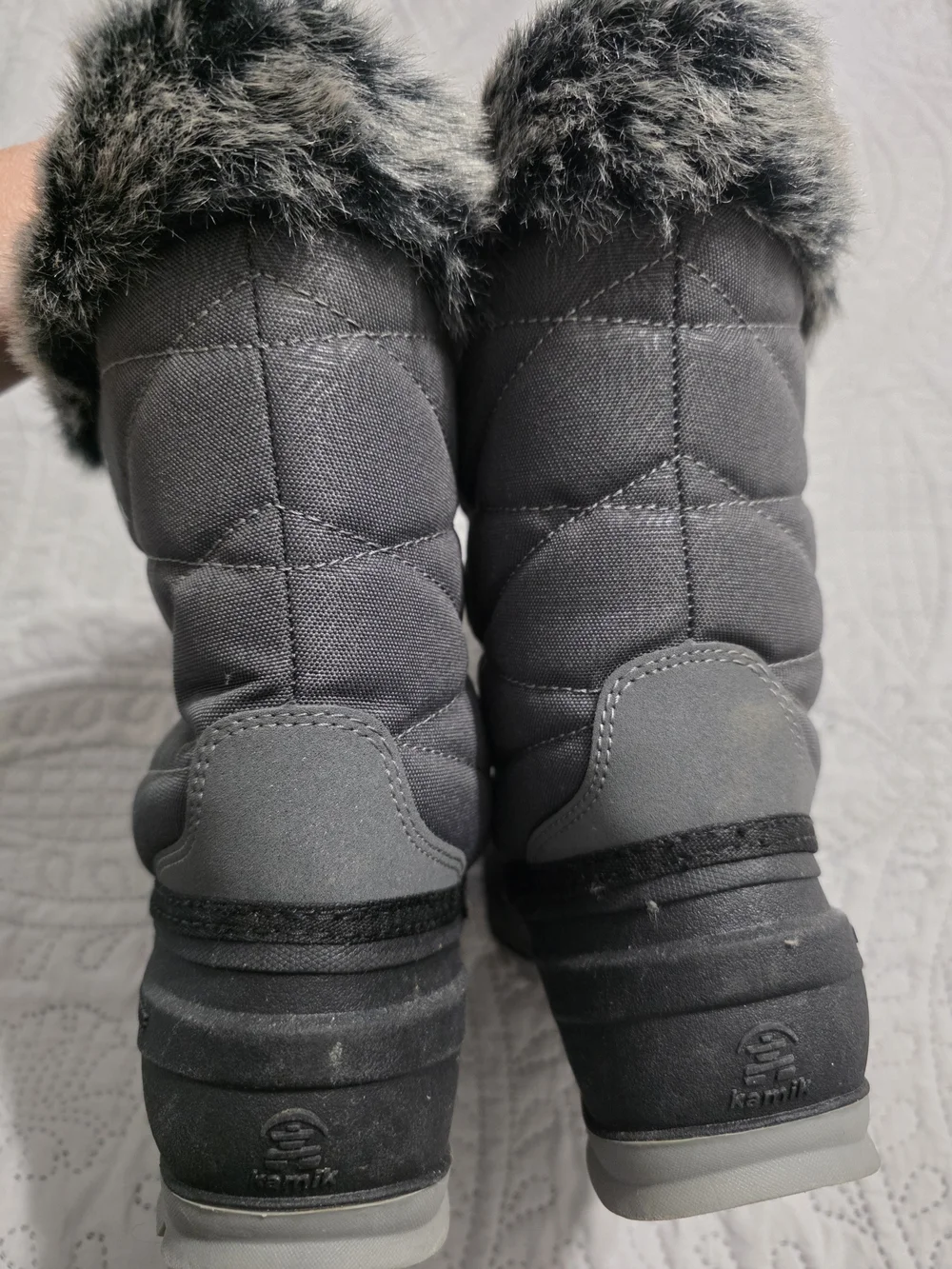 Kamik Women's Black Insulated Winter Boots with Faux Fur